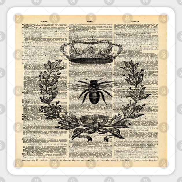 Dark Academia Paris french garden farmhouse beekeeper honey bee queen Sticker by Tina